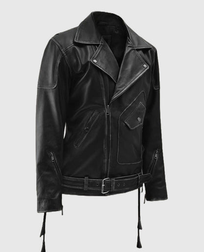 Men's Street Style Leather Biker Jacket