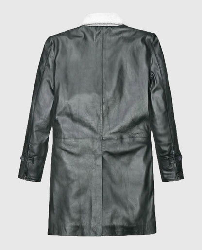 Metallic Lurex Gray Tom Hardy Trench Coat