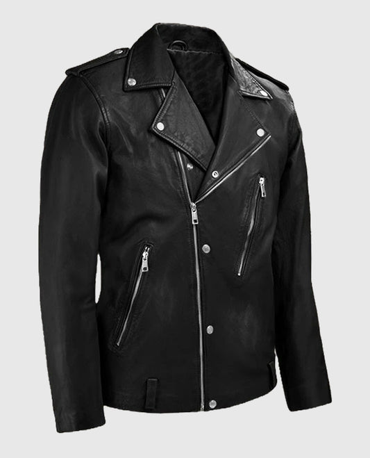 Men's Biker Beast Black  Leather Jacket