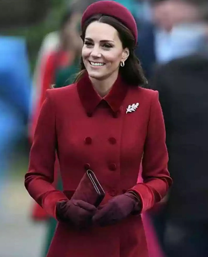 Princess Kate Middleton Red Coat