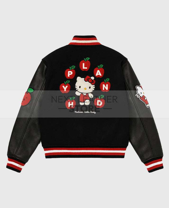 Hello Kitty Black Varsity Jacket