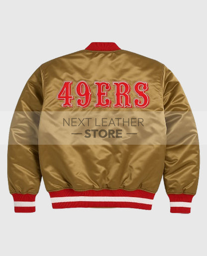 San Francisco 49ers Gold Satin Jacket