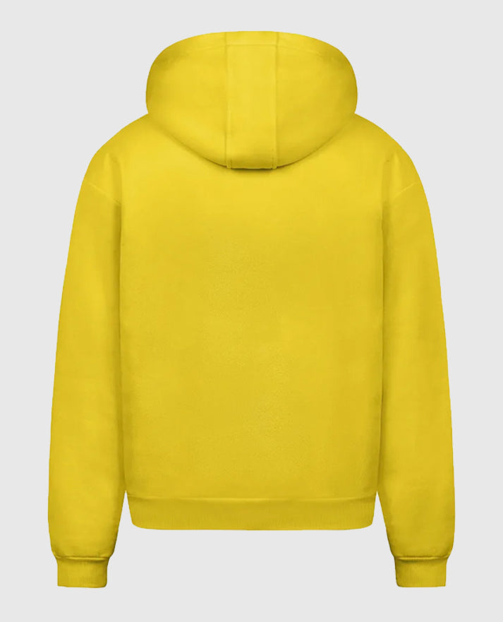 SP5DER Web Suit Yellow Hoodie Rhinestone