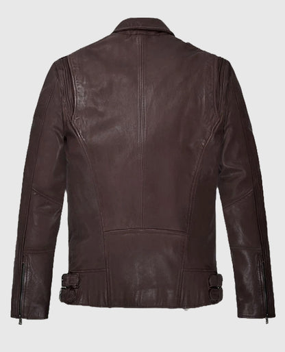 Men's Falcon Rider Burgundy Leather Jacket