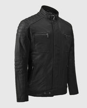 Men's Black Firefly Biker Leather Jacket