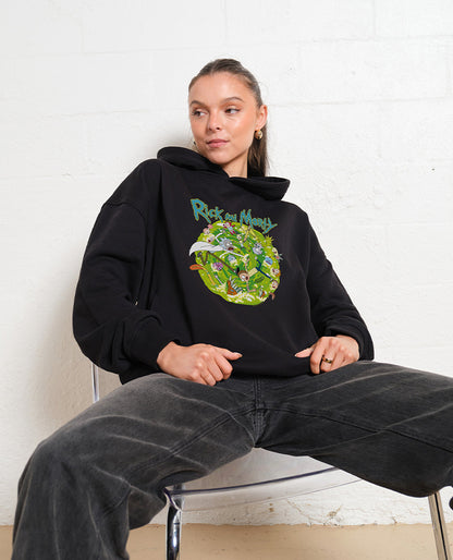 Rick and Morty Portal Collage Hoodie