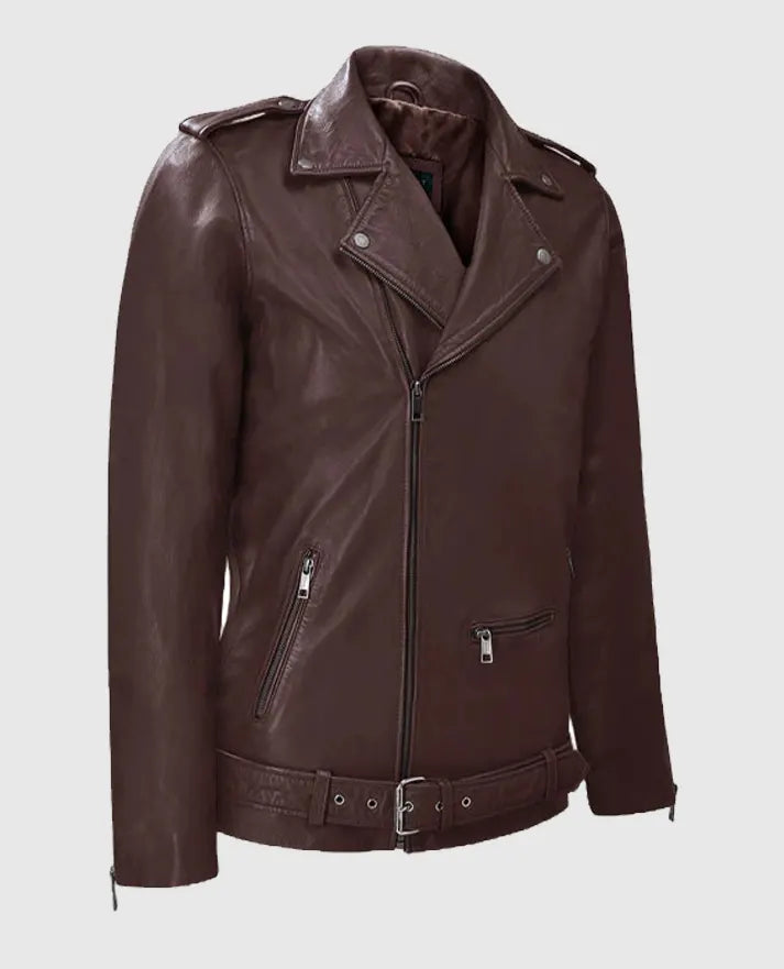 Men's Riding Rutland Burgundy Leather Jacket
