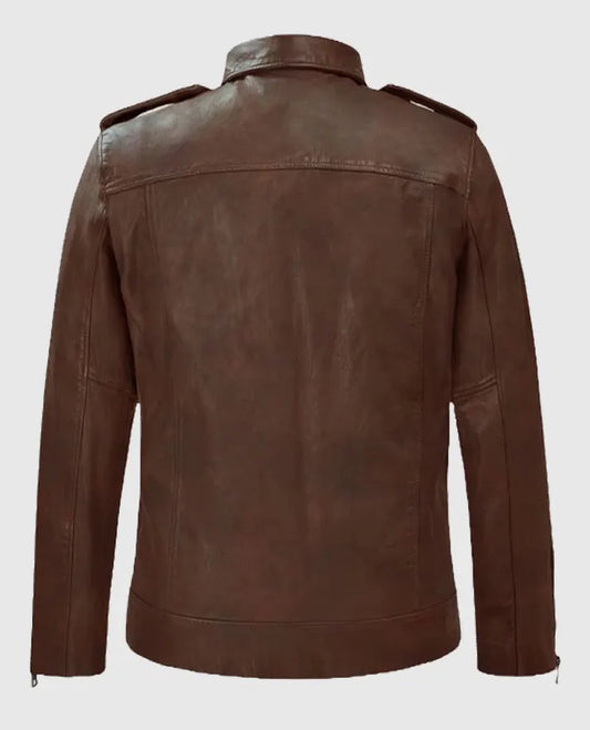 Men's Spanish Brown Rutland Riding Leather Jacket