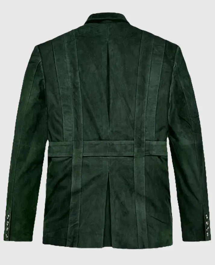Safari Forest Suede Leather Blazer For Men