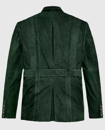Safari Forest Suede Leather Blazer For Men