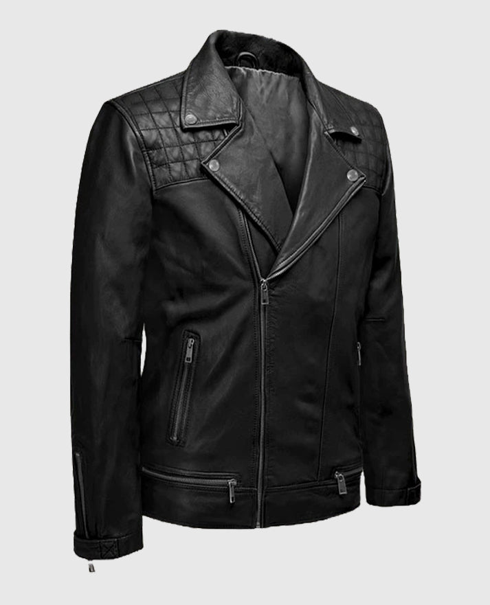 Men's Black Ironwood Biker Leather Jacket
