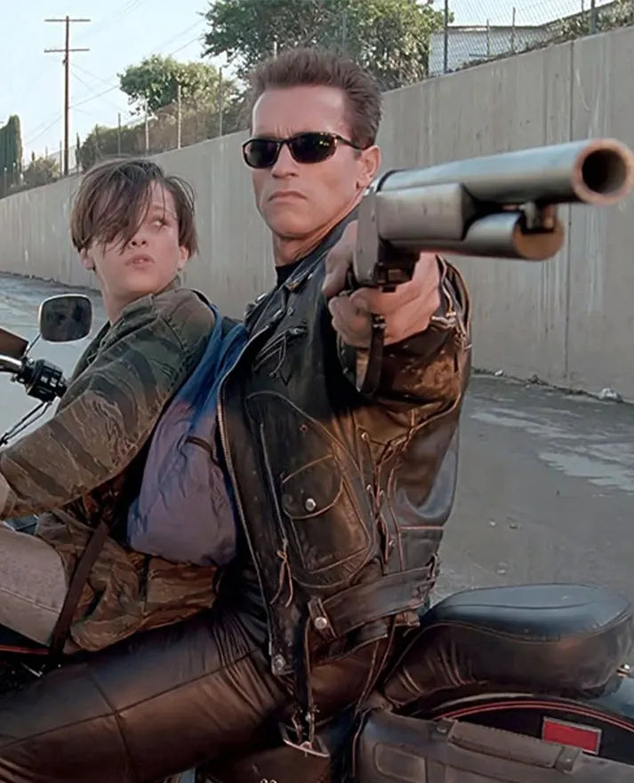 Terminator 2 Arnold Schwarzenegger Leather Jacket