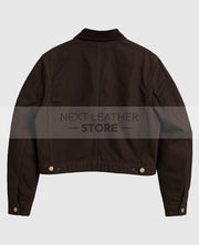 Vintage Carhartt x NY Yankees Dark Brown Crop Jacket