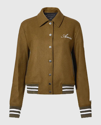 Amiri Bones Letterman Wool Jacket
