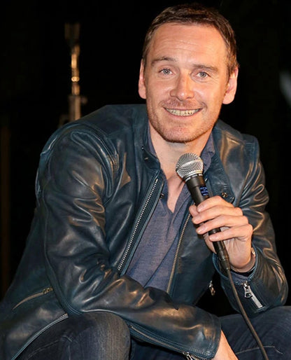 Michael Fassbender Black Leather Jacket