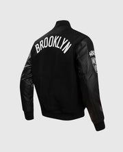NBA Brooklyn Nets Men's Black Varsity Jacket