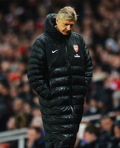 Arsene Wenger Long Black Puffer Coat