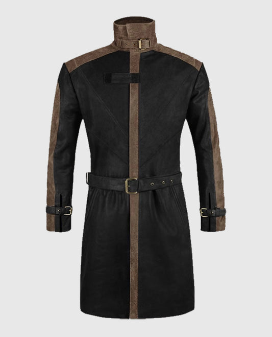 Aiden Pearce Watch Dog Leather Trench Coat