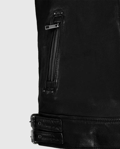 Falcon Black Rider Leather Jacket For Man