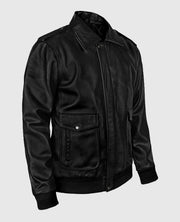 A2 Flight Bomber Leather Jacket For Men