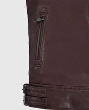 Men's Falcon Rider Burgundy Leather Jacket