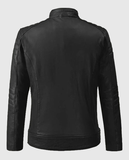 Men's Black Firefly Biker Leather Jacket