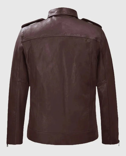 Men's Riding Rutland Burgundy Leather Jacket
