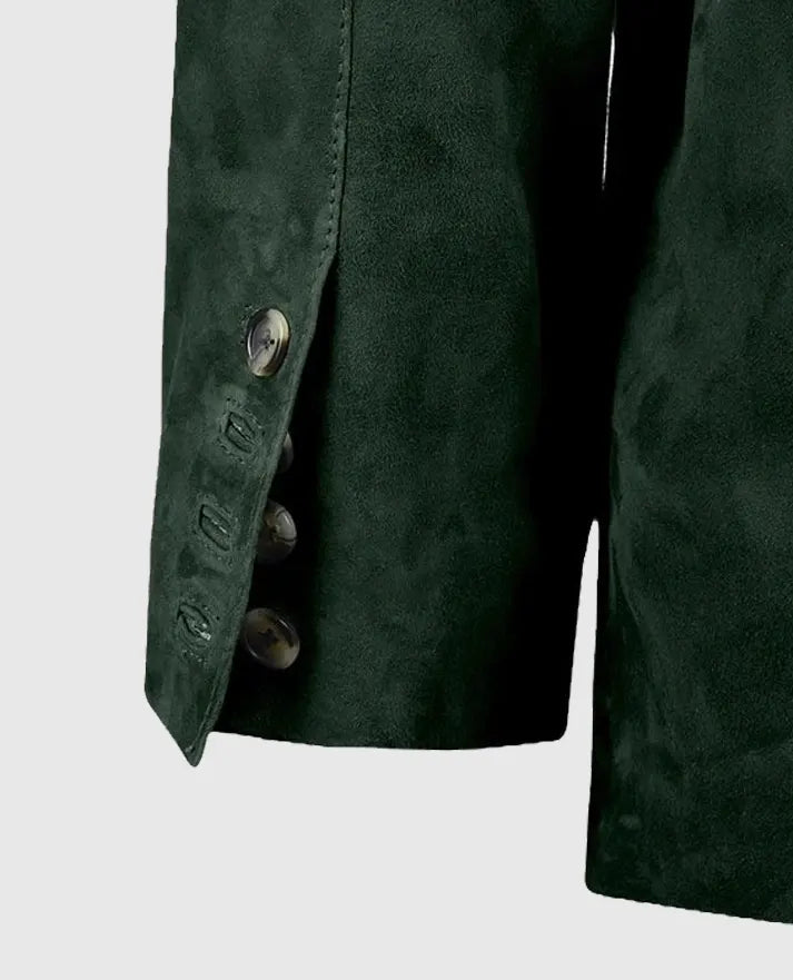 Safari Forest Suede Leather Blazer For Men