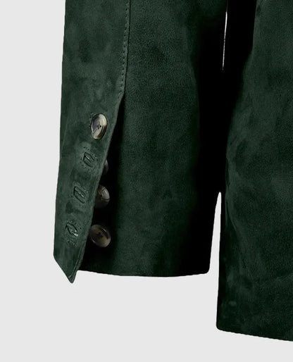 Safari Forest Suede Leather Blazer For Men