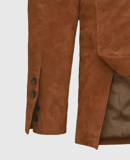 Suede Western Leather Blazer For Men