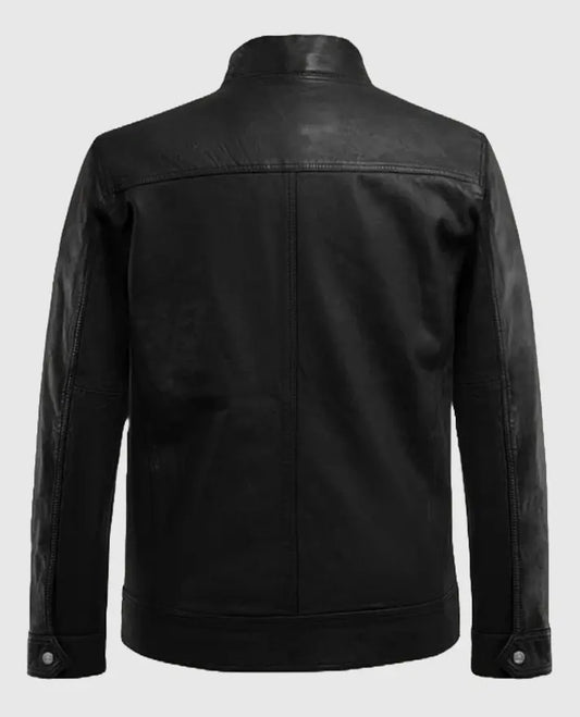 Men's Black Biker Thunder Storm Leather Jacket