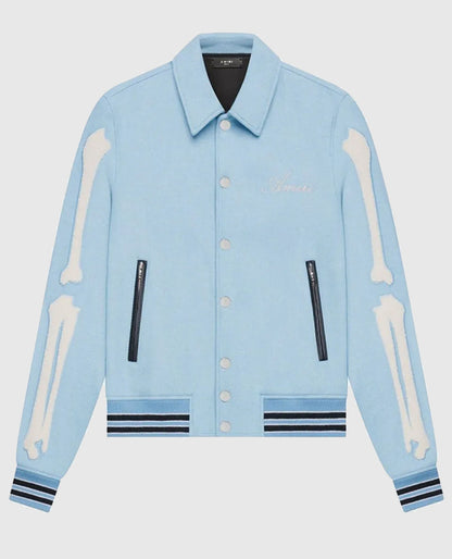 Amiri Bones Letterman Wool Jacket