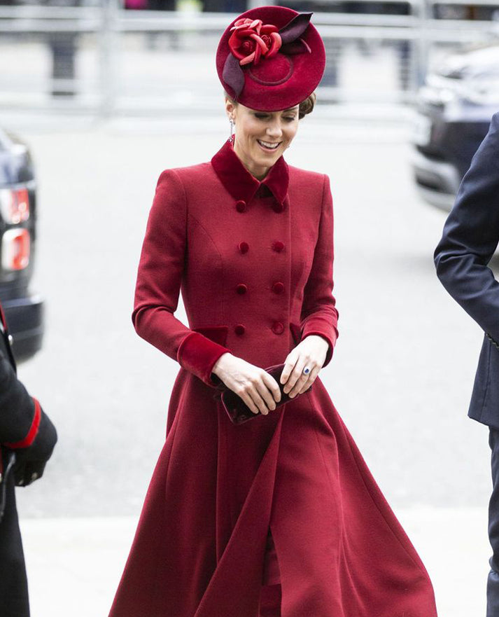 Princess Kate Middleton Red Coat