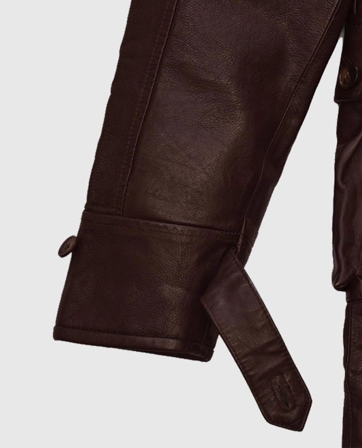 Tom Hardy Brown Washed and Wax Trench Coat