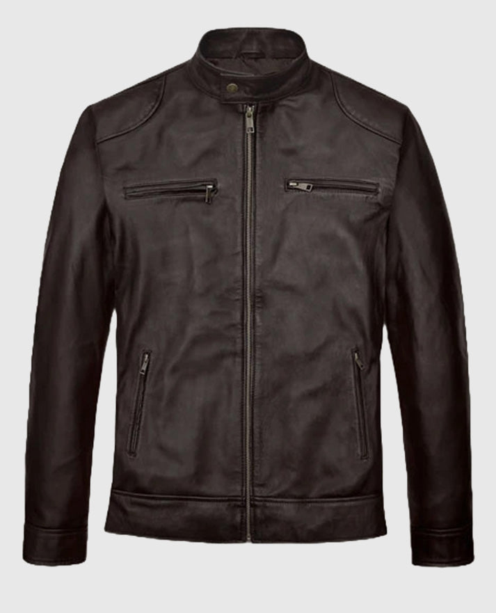 Michael Jordan Brown Leather Jacket