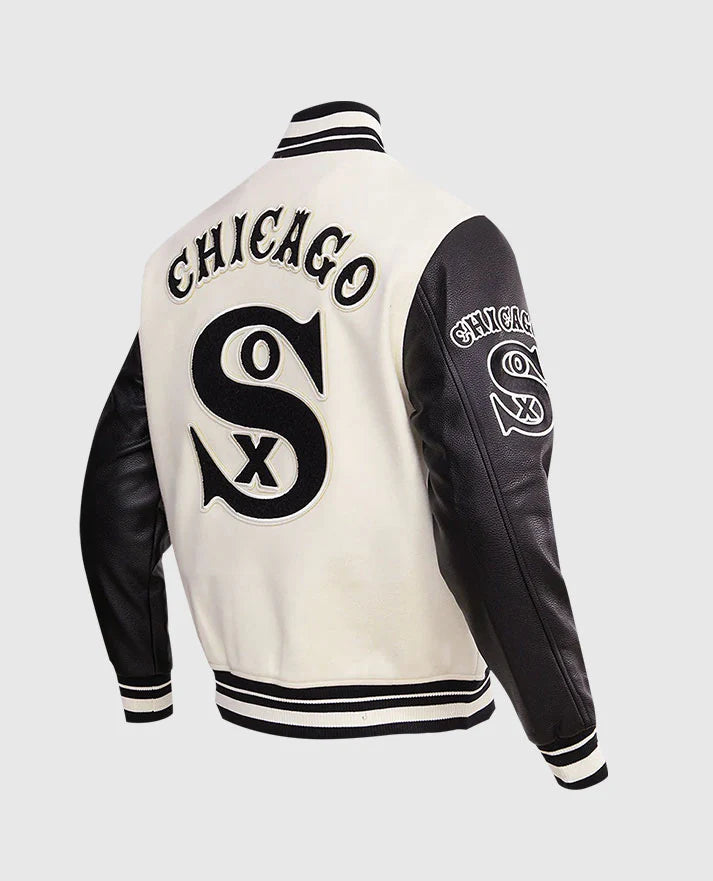 MLB Chicago White Sox Men's Rib Wool Varsity Jacket