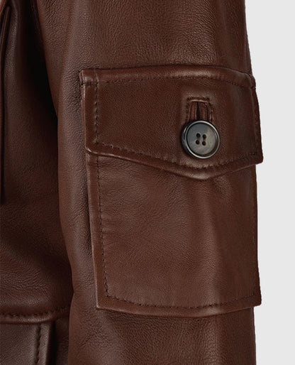 Spanish Brown Katherine Heigl Leather Jacket