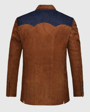 Suede Western Leather Blazer For Men