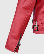 Women's Soft Raspberry Red Leather Jacket