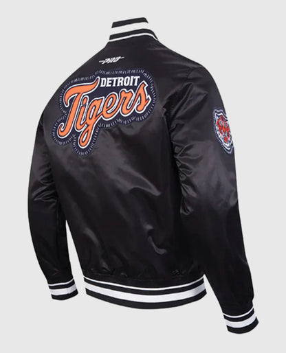 Detroit Tigers Diy Pick Stitch Classic Rib Satin Jacket
