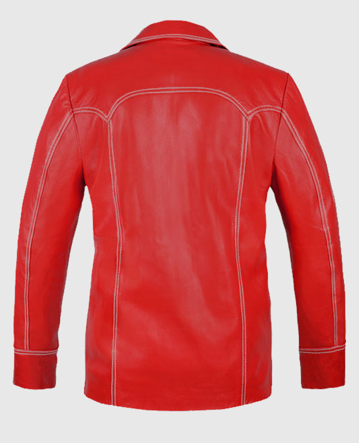 Brad Pitt Fight Club Leather Jacket