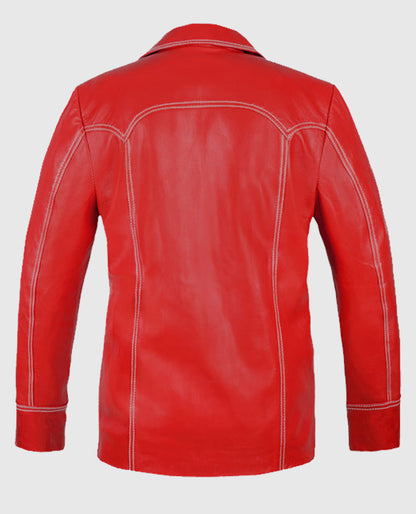 Brad Pitt Fight Club Leather Jacket