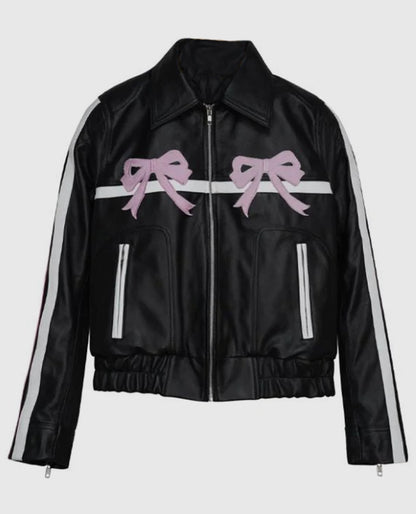 Diddi Moda Ribbon Leather Jacket