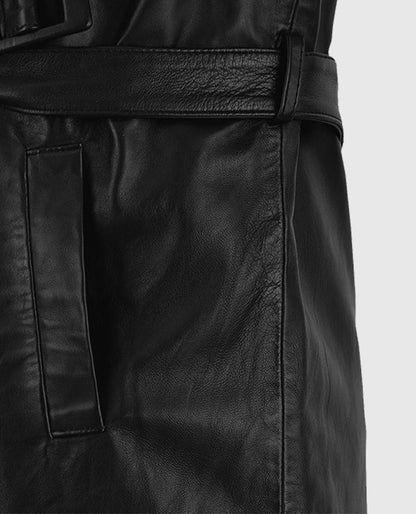 Men's Vintage 1970's Trench Leather Coat