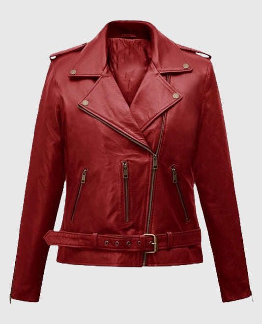 Emilia Clarke Last Christmas Leather Jacket