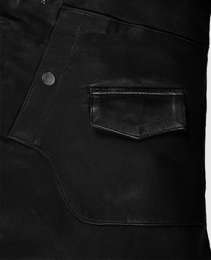 Falcon Black Rider Leather Jacket For Man