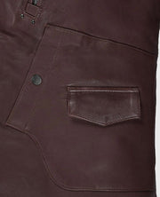 Men's Falcon Rider Burgundy Leather Jacket