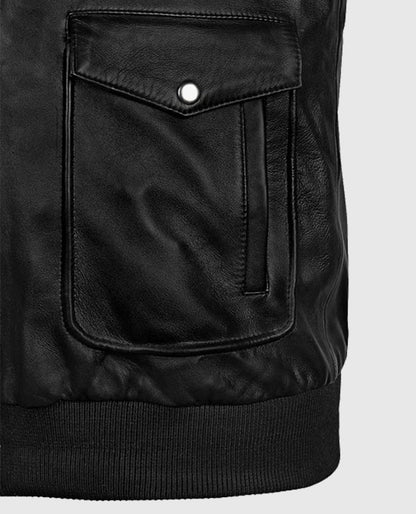 A2 Flight Bomber Leather Jacket For Men