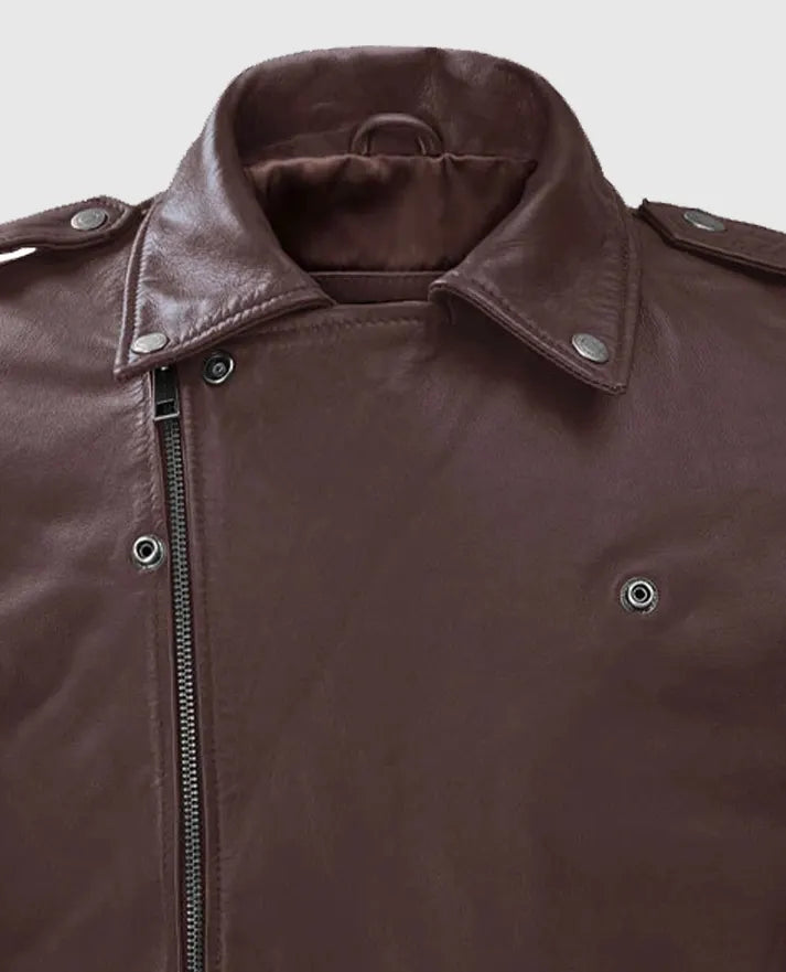 Men's Riding Rutland Burgundy Leather Jacket