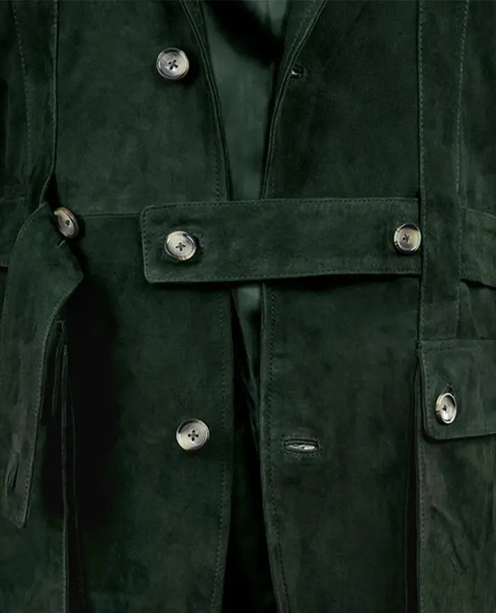 Safari Forest Suede Leather Blazer For Men